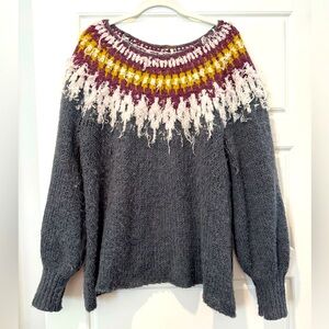 Free People S Gray Fuzzy Sweater